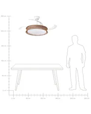 Ceiling Fan with Light OLETA with Remote LED White_1124328