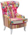 Wingback Chair MOLDE Fabric Fuchsia Pink