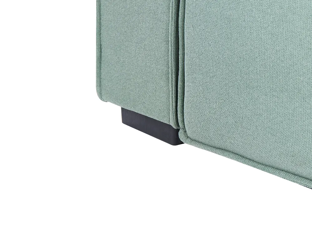 Corner Sofa Bed 3 Seater EDANE with Storage Fabric Light Green Left Hand_1057295