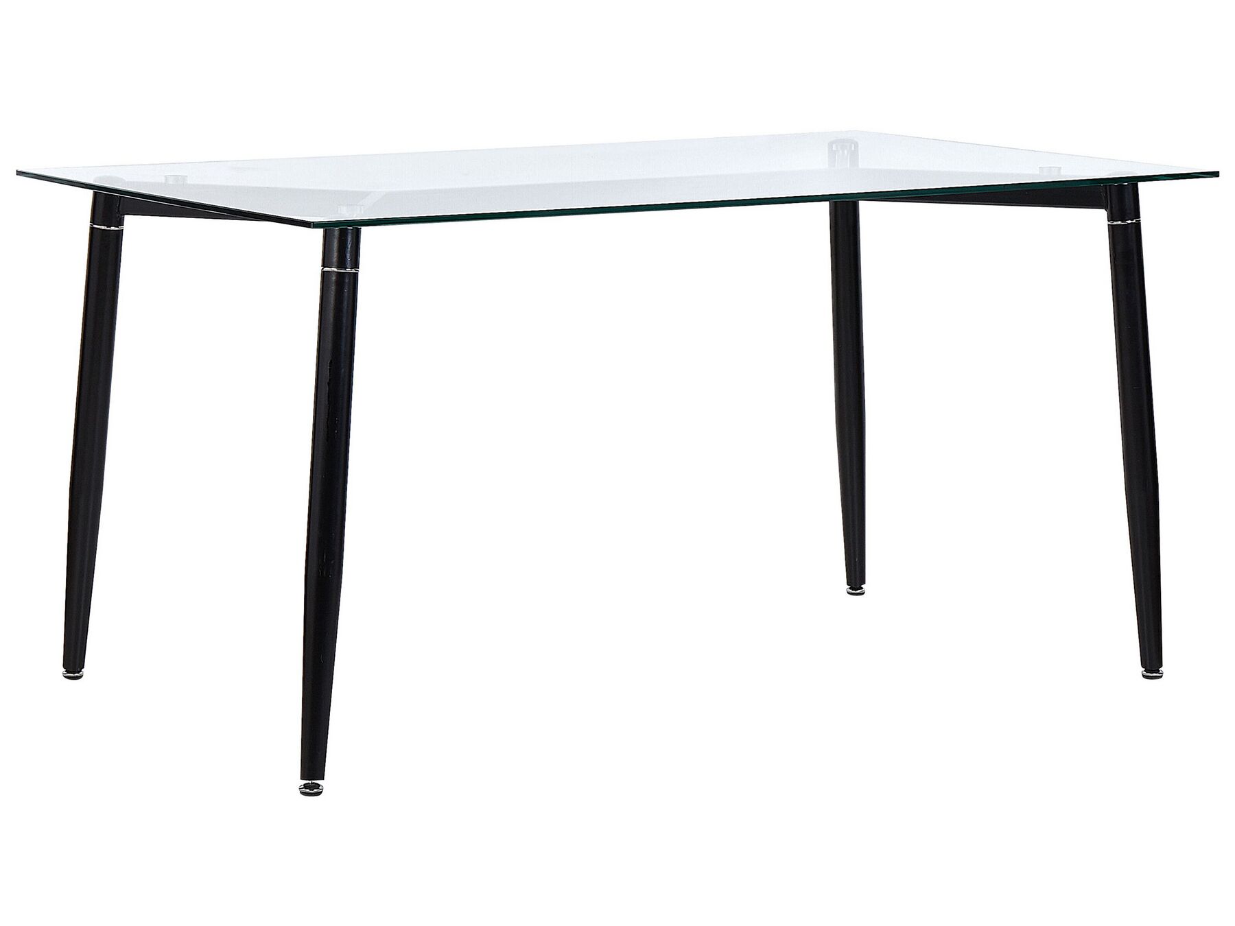 Tavolo da pranzo vetro e metallo nero 150 x 90 cm TOTHAM_793900