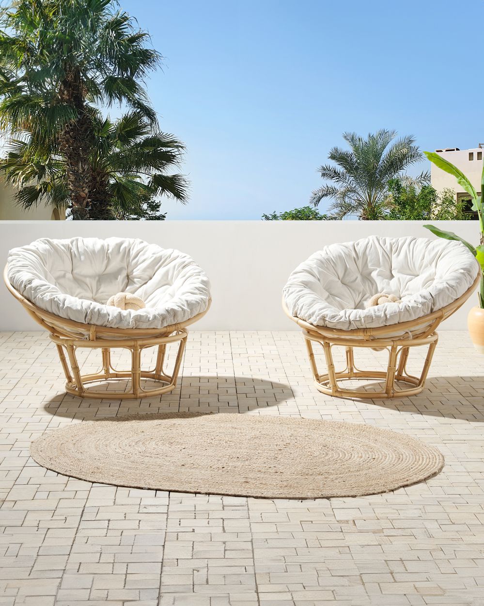 Set of 2 rattan chairs clearance