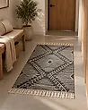 Tappeto ARBAA Nero 80 x 150 cm Cotone