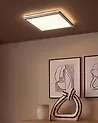 LED Ceiling Lamp TIVORA with Remote with Dimmer Silver