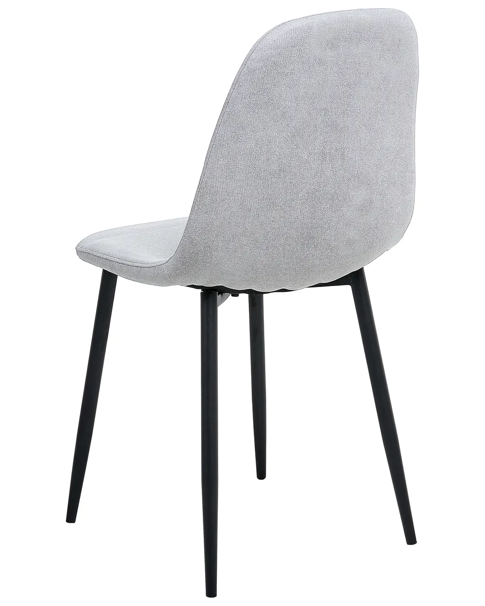Set of 4 Dining Chairs CRANDALL Fabric Light Grey_999589