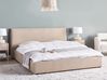 Lit avec sommier Bouclé LAVAUR 180 x 200 cm Taupe