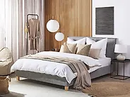 Bed Fabric SENNEZ 160 x 200 cm (EU King Size) Light Grey_1175642