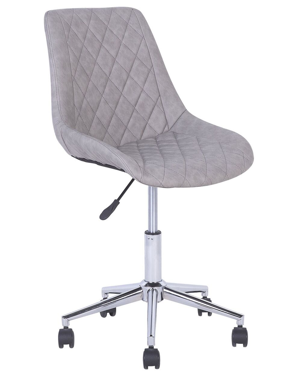 Desk Chair MARIBEL Faux Leather Light Grey