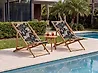 Set of 2 Sun Lounger Replacement Fabrics ANZIO/AVELLINO 113 x 44 cm Black