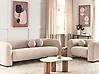 Living Room Set 4 Seater LEIREN Boucle Beige