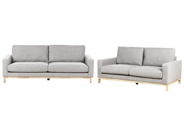 5-Sitzer Sofa Set grau / hellbraun SIGGARD