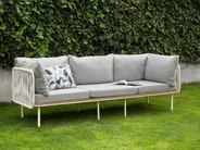 Sofa ogrodowa dla 3 osób SENISE Metal Szary_928058