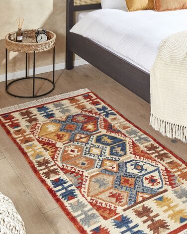 Wool Kilim Area Rug 80 x 150 cm Multicolour VANASHEN