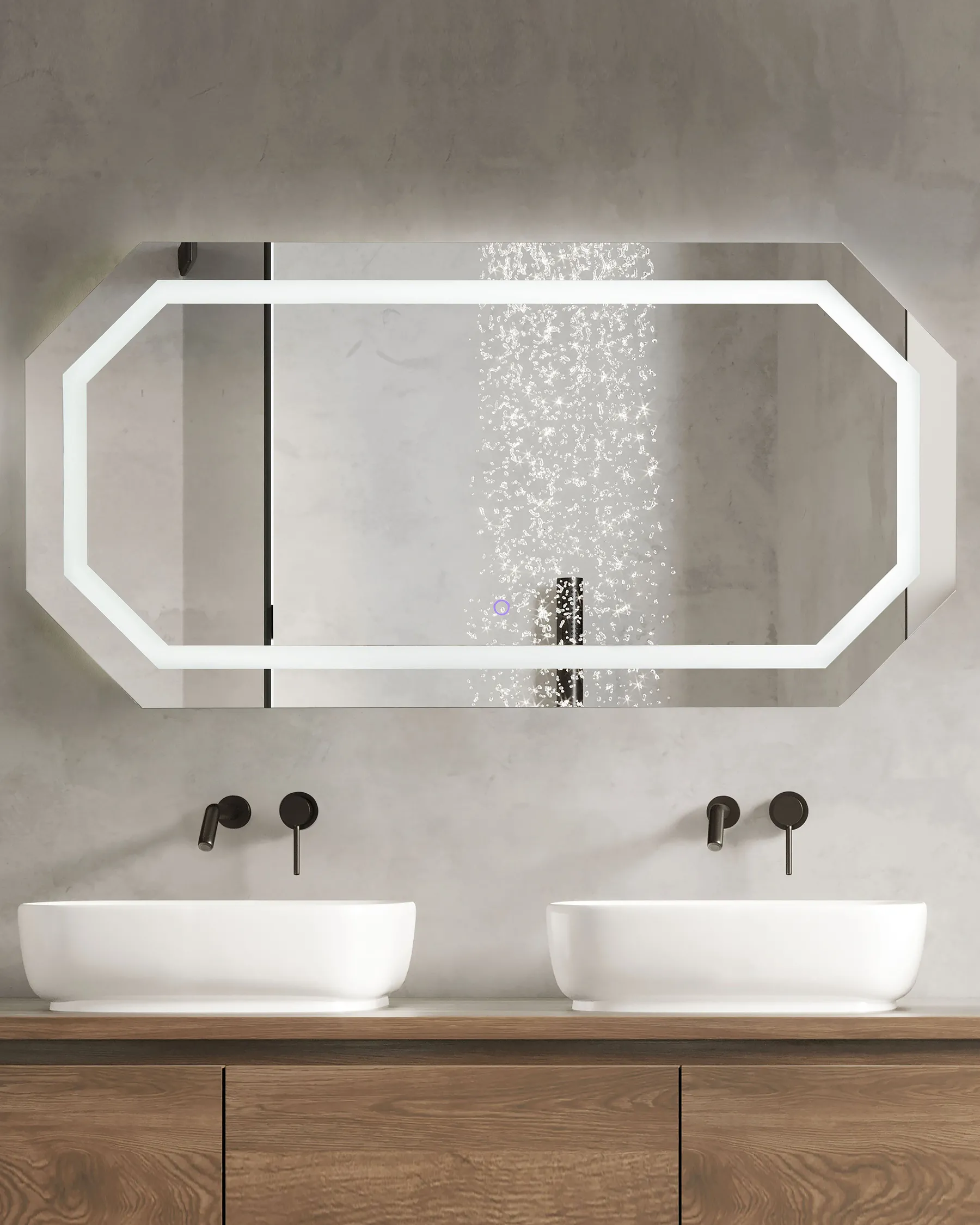 LED Bathroom Mirror LOCMARIAQUER 120 cm 60 cm Silver_837558