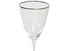 Set of 4 Gold-Rimmed Wine Glasses 38 cl TOPAZ_912956