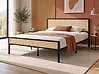 Bed PE rotan AVANTON 140 x 200 cm Zwart