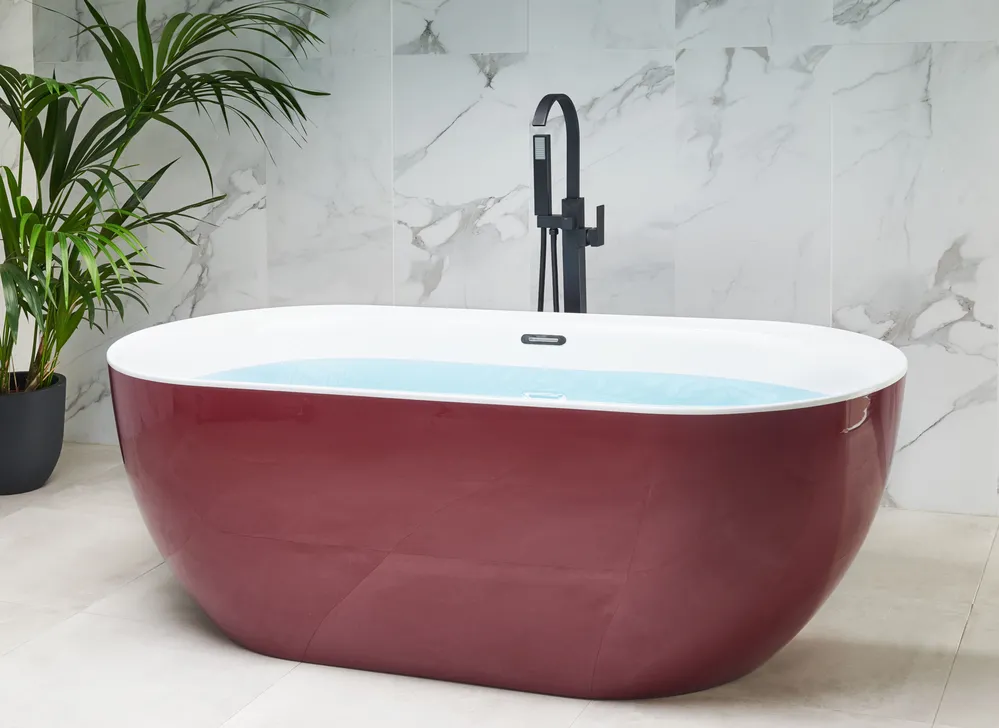 Vasca da bagno freestanding CARRERA 170 x 80 cm Bordeaux