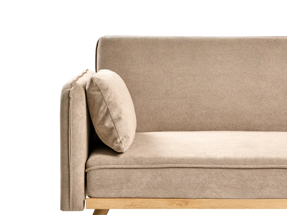 Sofa Bed ASAA Fabric Light Brown_993793