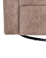 Rocking Recliner Chair FEBE Swivel Fabric Brown_1078667