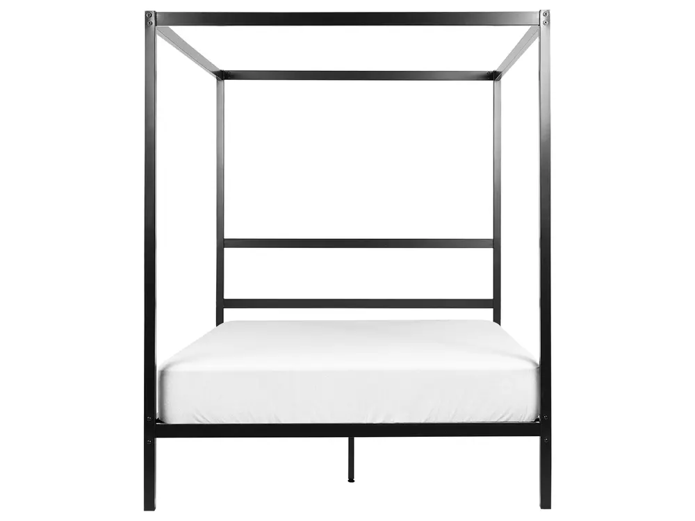 Himmelbett Metall LESTARDS 140 x 200 cm Schwarz_863335