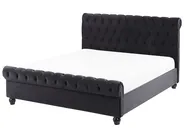 Bed Velvet AVALLON 140 x 200 cm (EU Double) Black_743632