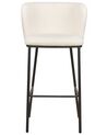Sada 2 barových židlí buklé bílé MINA_884072