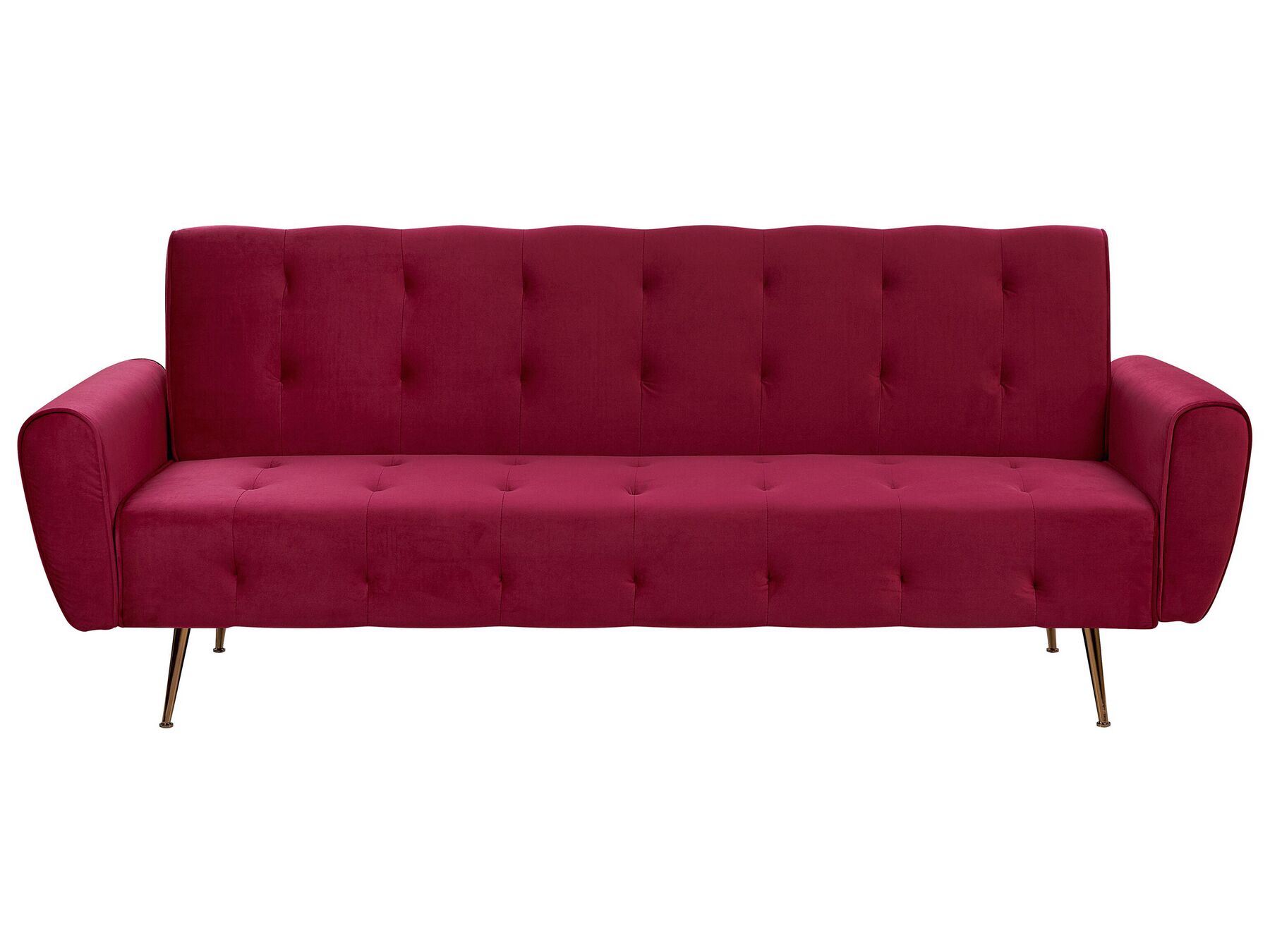 Velvet Sofa Bed Burgundy SELNES_762962