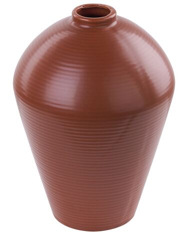Dolomite Ceramic Flower Vase 22 cm Brown XANTHI