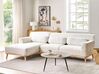 Right Hand Boucle Corner Sofa White SIMOS_927960