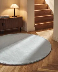 Rug VANTIRA Light Grey ø 160 cm_1101226