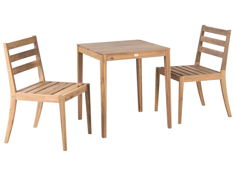 Bistro Set CHIOGGIA zertifiziertes Akazienholz Hellbraun