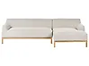 Corner Sofa SOSJO Fabric Light Beige Left Hand
