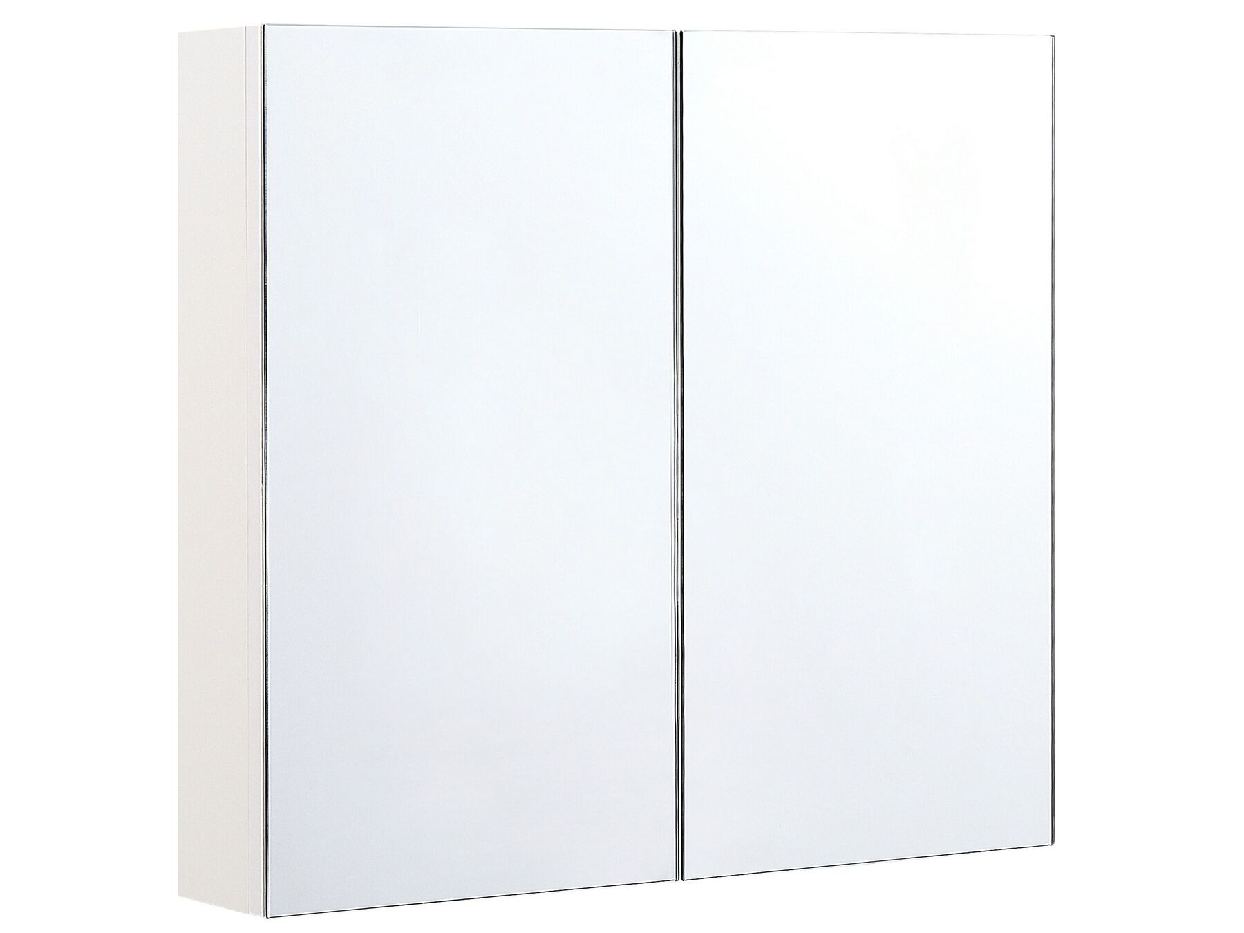 Bad Spiegelschrank weiss / silber 80 x 70 cm NAVARRA_811257