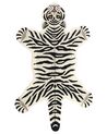 Wool Kids Rug Tiger 100 x 160 cm Black and White SHERE_874822