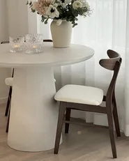Set di 2 sedie da pranzo LYNN Legno Marrone scuro/Bianco_879562