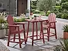 Garden Bar Table ADIRONDACK 60 cm 59 cm Synthetic Material Red