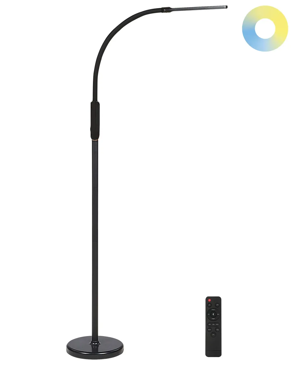 Zaplit 20 000 Lux Lampadaire Led Réglable, 5 Couleurs, 10