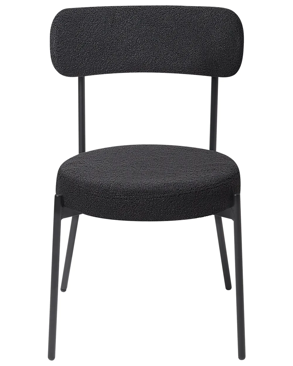 Set di 2 sedie da pranzo ALLISON Bouclé Nero_929083