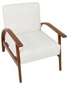 Sillón de piel sintética blanco crema SKARA_927274