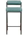 Set of 2 Fabric Bar Chairs Teal AMAYA_885337