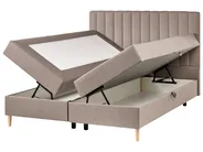 Boxspringbett mit Stauraum OFFICER Stoff Taupe 160 x 200 cm_1016308