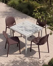 Set di 4 sedie da giardino BRUGNELLO Marrone_1106793
