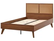 Ágy PE Rattan MONPAZIER 120 x 200 cm Sötétbarna_1037772