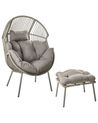 Garden Chair MURANO PE Rattan Grey