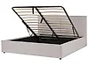 Cama con almacenaje MOISSAC Tela Gris claro 180 x 200 cm