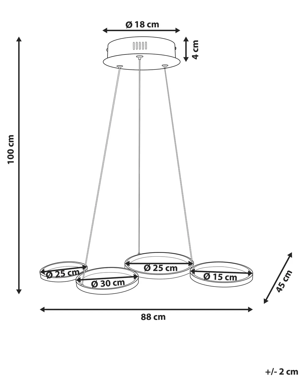 LED Pendant Lamp PIBOR Metal Black_816301