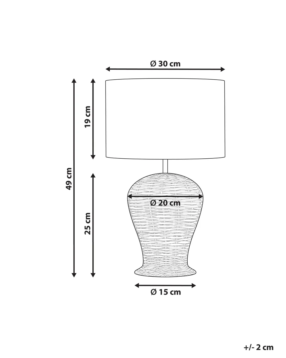 Table Lamp FURELOS Rattan Natural_897312