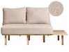 2-Sitzer Sofa Bouclé Stoff mit Ablage Beige SALO_932580