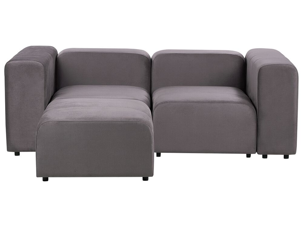 Sofa modułowa dla 2 osób FALSTERBO z otomaną Welur Beżowoszary