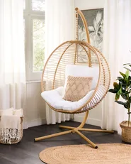 Hanging Chair with Stand ARCO Metal Beige_844245