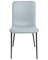 Set of 4 Fabric Dining Chairs Light Blue GLENDIVE_929005